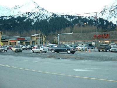 New Safeway and old Eagle Quality Center, Seward, Alaska  Feb. 5, 2005